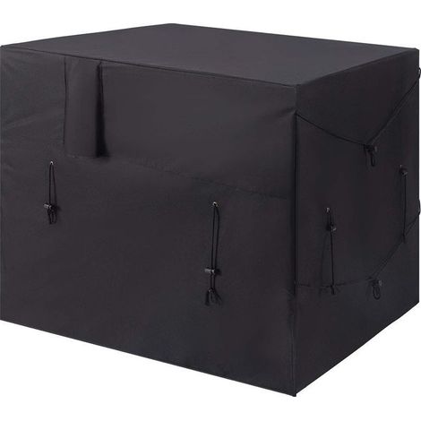 Funda para calentador de piscina, funda ajustable para bomba de calor de piscina, funda impermeable para muebles de exterior en tejido Oxford 210D para aire acondicionado y muebles, 101 x 86 x 78 cm. (1/5)