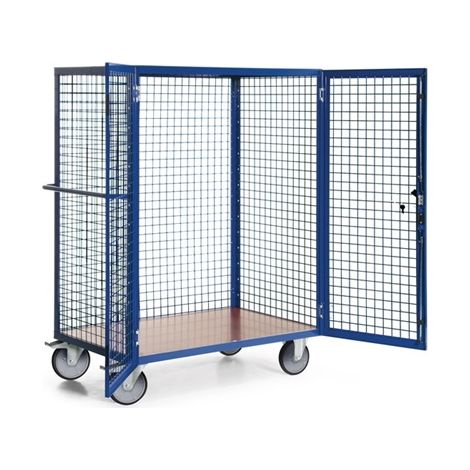 Protaurus Schrankwagen R600 mit Drahtgitter, Türen und Rollen 1250x780mm (1/2)