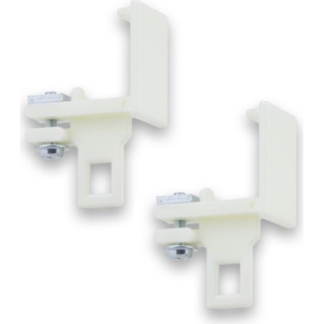 2x Fixe embout avec suspendeur polyamide ivoire pour tringle à rideaux 24 x 16mm Accessoire Conducteur Jonction Fenêtre Store Baie vitrée Ouverture Fermeture (1/2)