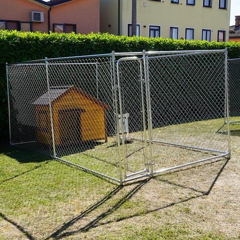 Box Per Cani Modello Lilli, Tipologia Recinto Recinto 3,96 X 2,28 Senza Copertura, Porta Ciotole Sì O No Con Porta Ciotole
