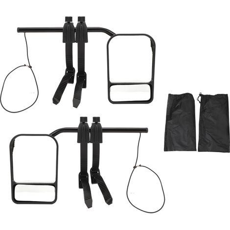 Zweiteiliges Clip-on-Verlängerungsset für Anhängerspiegel. Sichere Befestigung. Robustes Rohr mit verstellbarem Kugelgelenk. Seitenspiegelverlängerung für SUVs, LKWs und Wohnmobile. (1/5)