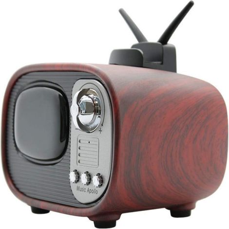 B3 étui Pour Enceinte Bluetooth Style Rétro Télévision Vintage Smartphone Sd Usb Aux