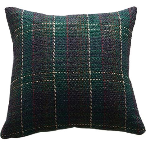 ¡Liquidación de artículos de decoración para el hogar en Tahtuvzn Fundas de almohada navideñas de lana a cuadros, fundas de cojín cómodas y elegantes, regalos para el hogar.