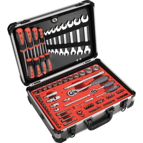 Maleta de aluminio con 120 herramientas ALYCO ORANGE (1/4)