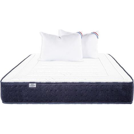 Matelas - Nuage - 160 x 200 cm - Mousse haute densité - Épaisseur 24 cm - 2 oreillers