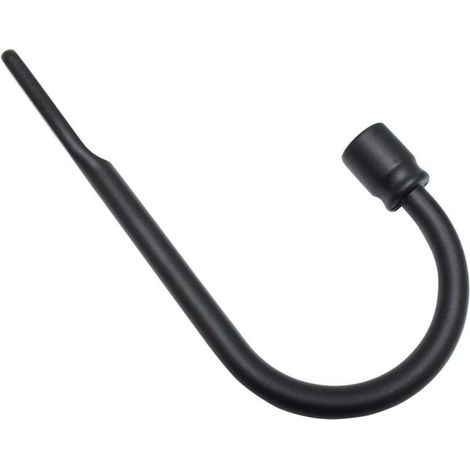 Retenue de Rideau, Combinable, Comprend Le matériel d'installation, Longueur: 7.5 cm, Métal, Noir Mat (1/3)