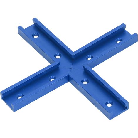 Lot de 4 connecteurs en T en alliage d'aluminium, longueur 100 mm, largeur 30 mm, universels pour le travail du bois, bleus. (1/5)