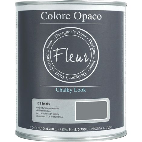 FLEUR CHALKY COLORE OPACO EFFETTO GESSO 750 ML F75 SMOKY