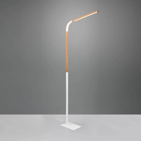 Lampe de lecture flexible norris blanc avec du bois - 445210131 (1/5)