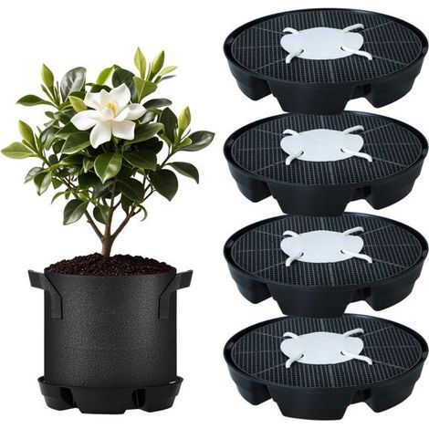 Set of four self-watering flower pots, a planting bag, a self-watering planting tray, etc. (1/5)