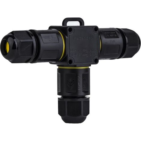 Conector de cable impermeable M20 de 3 pines, manguito de empalme, caja de conexiones impermeable para exteriores para cables de 4-8 mm de diámetro (1/5)