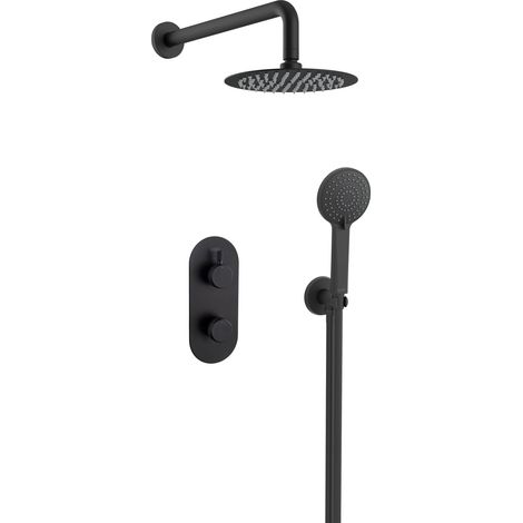 Bristan Molida Concealed Dual Control Shower Pack2 Black