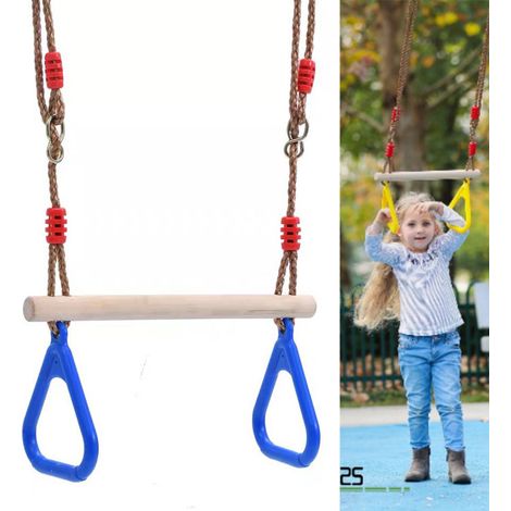 Balancelle multifonction, anneaux de trapèze pour jardin, portique à barre unique, équipement de jeu extérieur, balançoire suspendue robuste