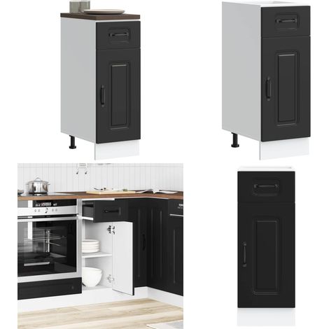 vidaXL Küchenunterschrank Kalmar Schwarz Holzwerkstoff (1/5)