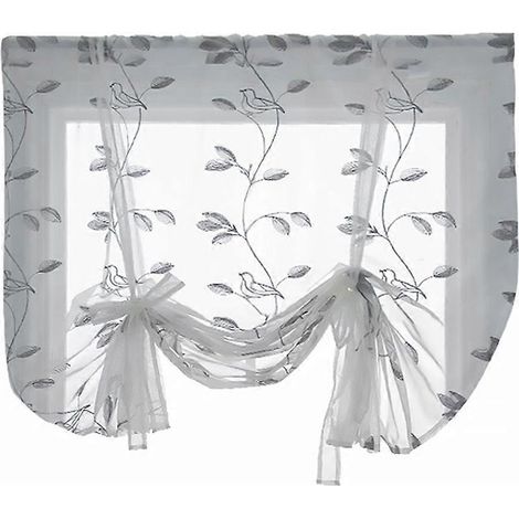 Rideau transparent en maille (1 pièce), rideau de séparation simple, rideau voilage pour la maison-140x80cm-White (1/4)