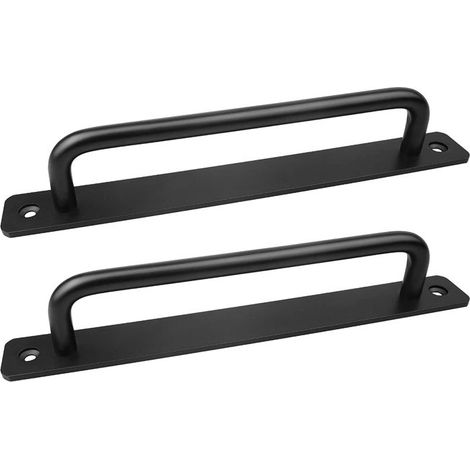 HONORNIC - Poignées de porte de grange coulissantes, lot de 2 poignées de porte coulissantes, poignées de porte noires pour portes d'armoires (1/5)