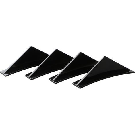 4 Pcs Diffuseur De Spoiler De re-Chocs Arrière, Aileron De re-Chocs Arrière avec Vis, re-Chocs Requin Becquet Arrière, Anti-Usure Châssis Décoration Aileron Voiture(Noir/Courbe) (1/5)