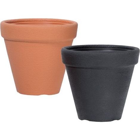 Vaso in resina Terracotta finitura pietra Prosperplast Gea DBC - 35xH30 cm