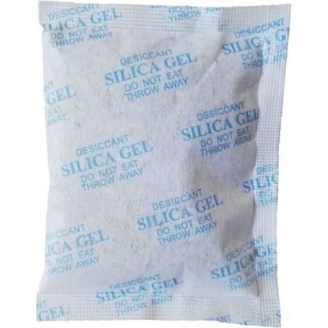 100pièces Sachets De Gel De Silice Absorbeur Humidité Pour Prévention Corrosion Couleur Bleu Ciel (1/5)