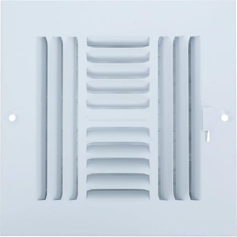 Grille de ventilation métallique à persiennes pour plafond - Grille de reprise d'air pour systèmes de chauffage, ventilation et climatisation (CVC) - Idéale pour bureaux, entrepôts (1/5)