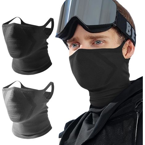 Masque demi-visage deux pièces pour la moto - confortable, coupe-vent et parfait pour les activités de plein air (1/4)