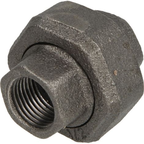 Raccord en fonte malléable noir raccord à visser 3/4'' FF/FF étanchement plat