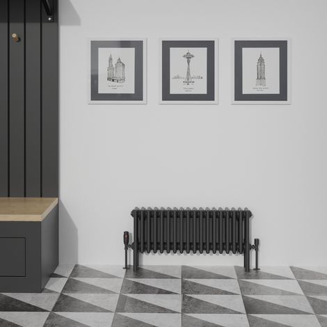 Warmehaus Traditional Black Quadruple Column Radiator 300x830mm (1/5)