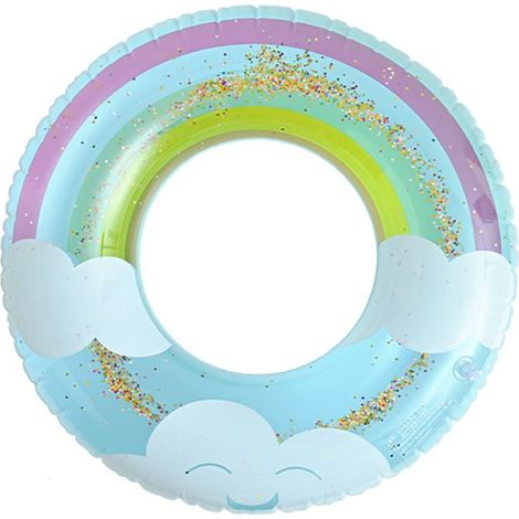 Adorables bouées gonflables pour la natation – adaptées aux adultes et aux adolescents, idéales pour les piscines et les plages.Après gonflage : Diamètre extérieur : 75 cm Diamètre extérieur : 35 cm (1/5)