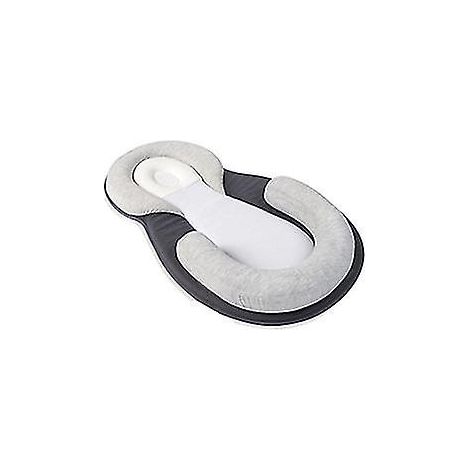 Oreiller correcteur de tête de bébé gris anti-excentré et oreiller de positionnement de lait anti-débordement (1/4)