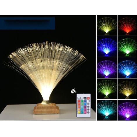 Veilleuse à Fibres Optiques - Lumière LED 7 Couleurs - Pour Chambre à Coucher et Salon - 1 Pièce (1/3)