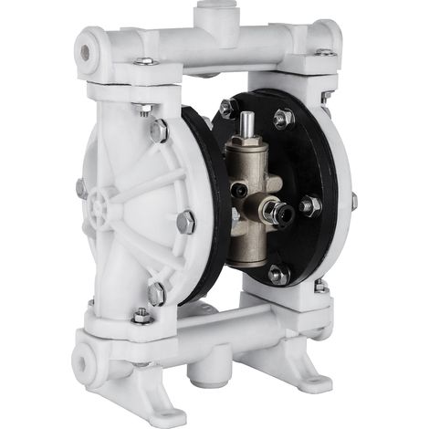 VEVOR Bomba neumática de doble diafragma entrada y salida de 12,7 mm 13,2 GPM 120 PSI bomba de transferencia neumática de diafragma de PTFE para petróleo, diesel, aceite, fluidos de baja viscosidad