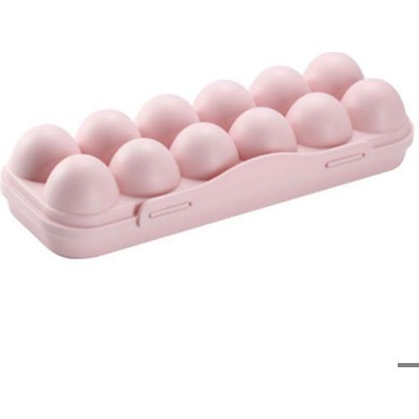 Panier À Œufs - Polypropylène PP - 30 X 11 X 6,5 Cm - Pour Cuisine Camping Pique-Nique - 12 Œufs - Rose - 1 Pièce (1/5)