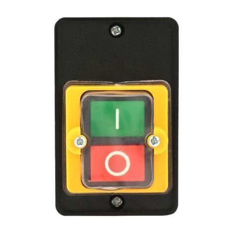 Waterproof Push Button Switch AC220V/380V 10A Push Button Switch Engine Start Push Button Engine Stop Button On-Off Switch with Housing (1/4)