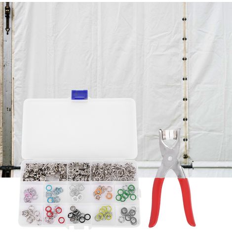 Coffret de 100 boucles à cinq ardillons creuses et pleines de 10 mm + pinces à sertir manuelles (1/5)