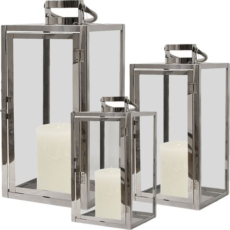3er Set Edelstahl-Laternen 30/40/53cm-MMC8113E (1/4)
