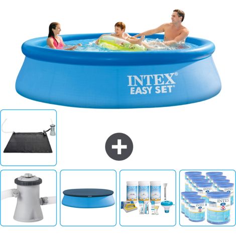 Intex runder aufblasbarer Easy Set-Schwimmpool – 305 x 76 cm – Blau – Inklusive Zubehör CB18 (1/5)