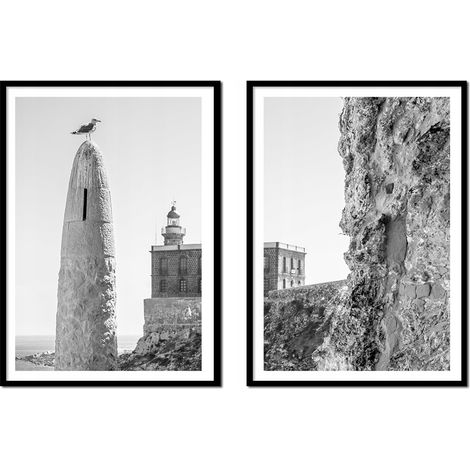 POSTER FOTOGRAFICO IN CORNICE 53x73cm Dittico Set di 2 dipinti Faro P2142 (1/4)