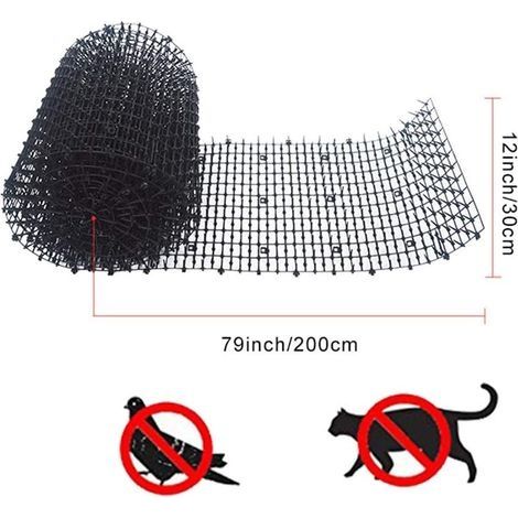 Anti-Katzen-Matte mit Spikes, Gartengitter, Anti-Hunde-, Katzen- und Haustiermatte, 200 x 30 cm (1/4)