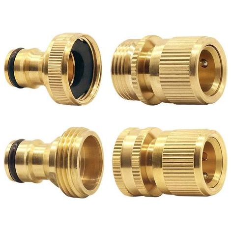 Connecteur de tuyau d'arrosage, filetage mâle et femelle en laiton 3/4" tuyau d'arrosage mâle en cuivre et connecteur de robinet 3/4" BSP, (1/5)