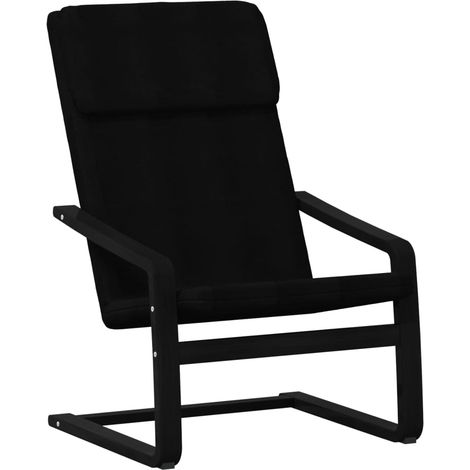 Fauteuil design simple chaise de canapé design moderne en tissu noir DEC026740