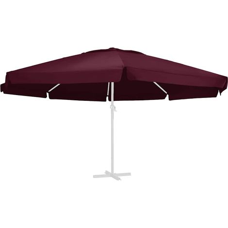 Tissu de remplacement pour parasol d'extérieur Bordeaux 610 cm