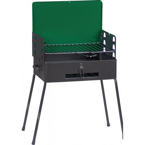 Barbecue a carbone richiudibile a valigetta 41x30 con paravento fornacella - Salone