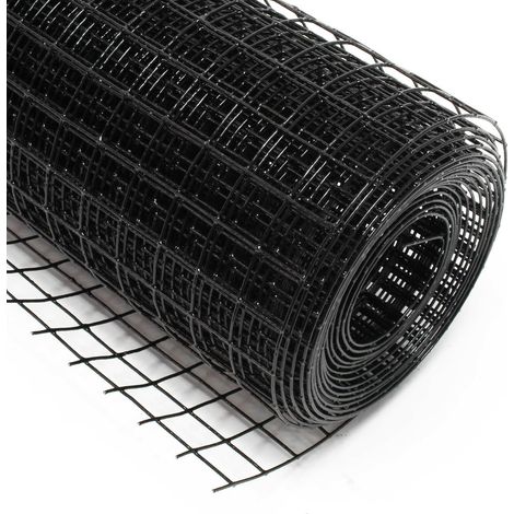 Filo per voliera 4 angoli con rete 25 x 25 mm 100 cm x 10 m nero 160001845