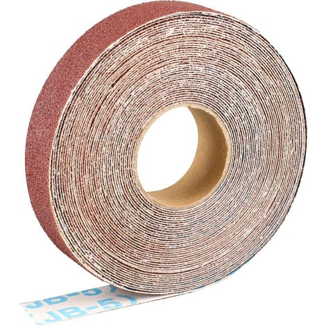 Schleifpapierrolle 2,5cm x 10m, Körnung 80, Aluminiumoxid, für Holz & Metall (1/5)