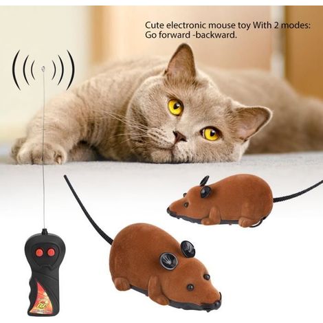 Souris télécommandée interactive pour chat - Jouet avec 2 modes de fonctionnement (1/4)