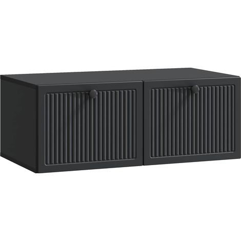 Maison Exclusive - Meuble TV mural Noir 78,5 x 41 x 30 cm Bois d'ingénierie (1/5)
