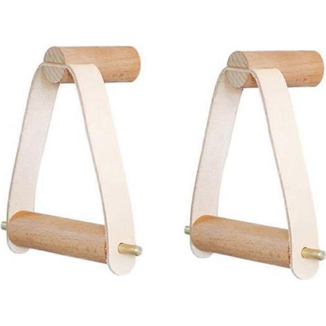 Lot de 2 porte-papier toilette en bois pour salle de bain, distributeur de papier essuie-mains et support à papier toilette. (1/5)