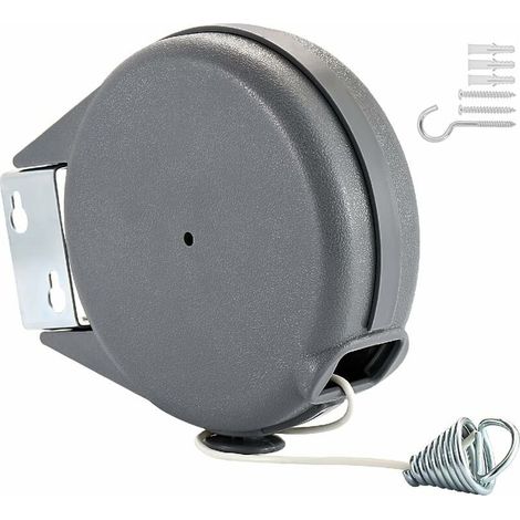 Corde à Linge Extensible 15M, Corde à Linge Extensible Fixée au Mur pour Corde de Sèche-Linge Intérieure et Extérieure Réglable 15M (1/5)