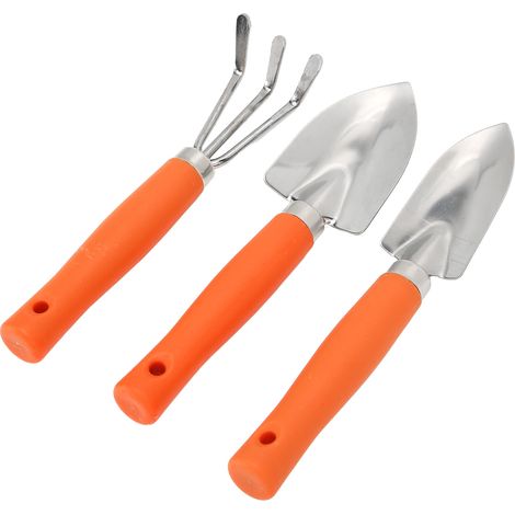 Ensemble d'outils de jardin : pelle large, pelle étroite, râteau pour bonsaïs (1/5)