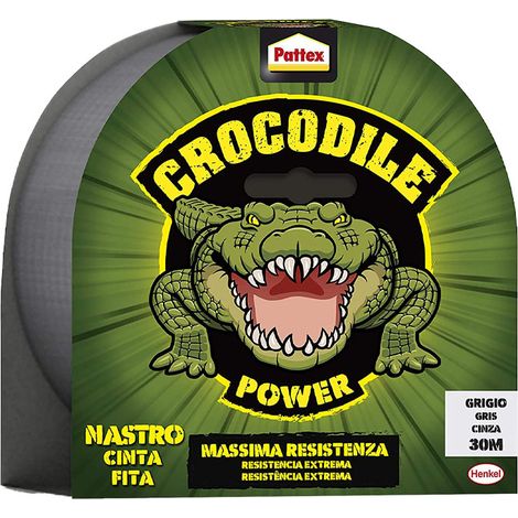 Nastro Adesivo Grigio Pattex Telato Americano Crocodile Extra Forte 30m (1/5)